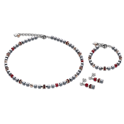 Coeur de Lion Ketting 4857/ /0300 Haematite Red