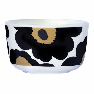 Marimekko servies Oiva/Unikko schaaltje zwart 2,5 dl 063432-030 