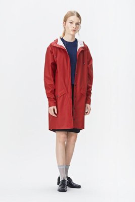 Rains Regenjas Long Jacket unisex rood 1202-20