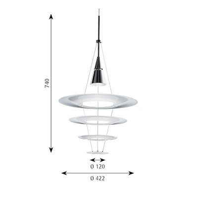 Louis Poulsen Enigma Ø 425/545/825 hanglamp, verlichting 