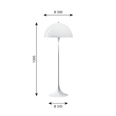 Louis Poulsen Panthella staande lamp acryl, verlichting