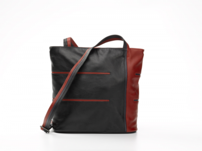 Krista's Helsinki Square zwart, rood, donker paars