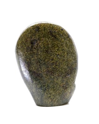 Stenen beeld embryo glad 1 persoon, 9 cm hoog, bruin