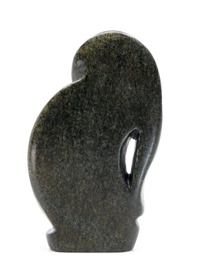 Stenen beeld olifant abstract 1 dier, 11 cm hoog, groen