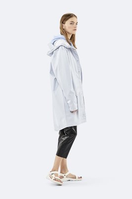 Rains Regenjas Long Jacket unisex Metallic Ice Grey 1202-96