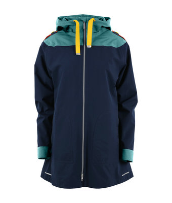 Blaest regenjas model Helsinki donkerblauw multi