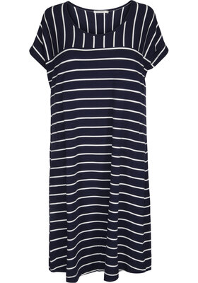 Two Danes jurk Baja S blauw/offwhite