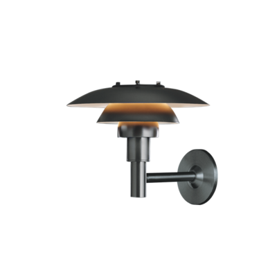 Louis Poulsen buitenlamp PH3-2½ wandlamp zwart