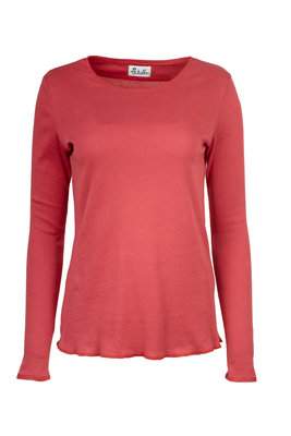 Jalfe 12675-1-406D shirt lange mouw ekologisch katoen rose-oranjerood