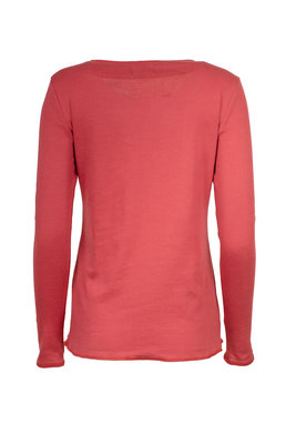 Jalfe 12675-1-406D shirt lange mouw ekologisch katoen rose-oranjerood