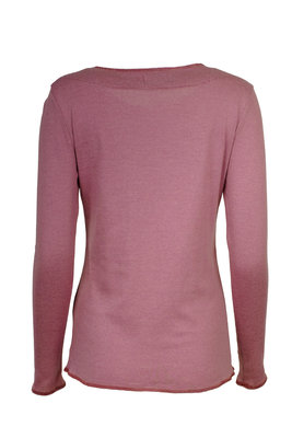 Jalfe 12675-1-407Q shirt lange mouw ekologisch katoen rose-roodbordeaux