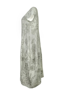 Blueberry Italia linnen jurk grijs 9088-45