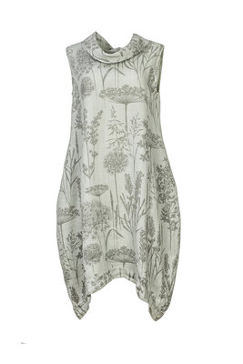 Blueberry Italia linnen jurk grijs 9043-45