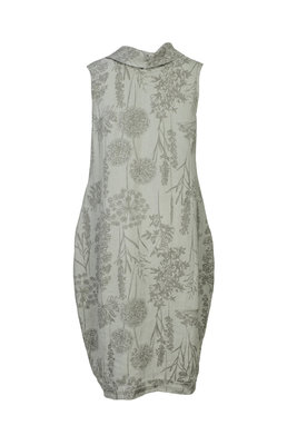 Blueberry Italia linnen jurk grijs 9043-45