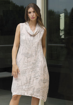 Blueberry Italia linnen jurk wit 9043-45