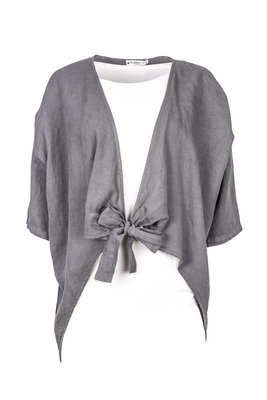 Blueberry Italia linnen jasje grijs 9027