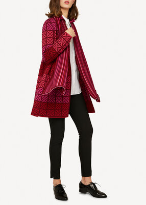 Oleana Long Cardigan 338 K bordeaux