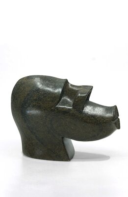 Stenen beeld uniek, Head, Biggi Makari, Tengenenge