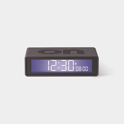 LEXON Flip Clock RCC Rubber Grijs LR150G3