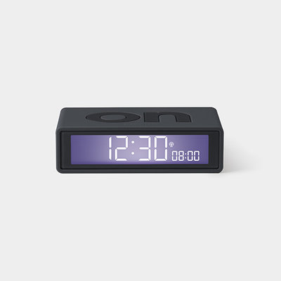 LEXON Flip Clock RCC Rubber Donker Grijs LR150G9