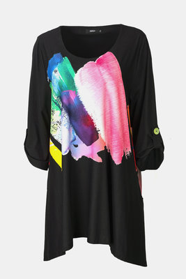 Ralston tuniek Mia zwart met print multicolor