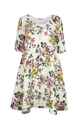 Blueberry Italia linnen jurk wit 9314-48