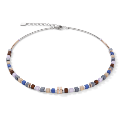 Coeur de Lion Ketting 5009/ /0740 Blue-Brown-Lilac