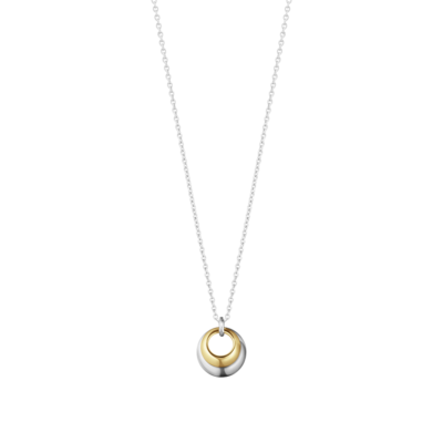 Georg Jensen sieraad, ketting Curve 501A zilver/goud 45 cm