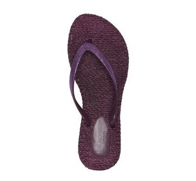 Ilse Jacobsen teenslipper met glitter Wijnrood
