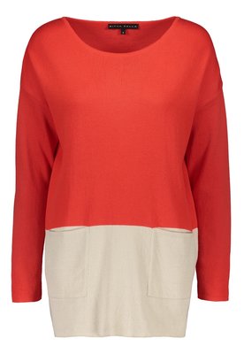 Ritva Falla Cellia trui oranje/rood beige