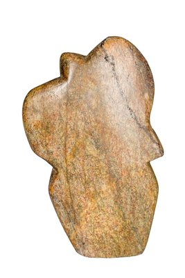 Stenen beeld olifant abstract 1 dier | 9 cm hoog | bruin