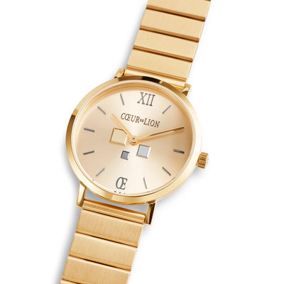Coeur de Lion Horloge 7602/ /1616 Gold-Gold Roestvrij Stalen band