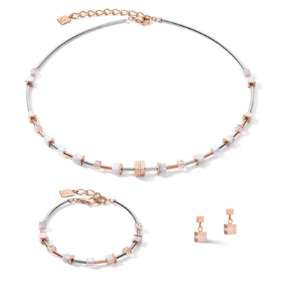 Coeur de Lion Ketting 5023/ /1822 Crystal-Rose Gold