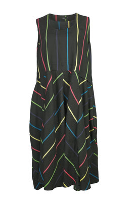 Ralston kleding, Jurk Doris zwart multi