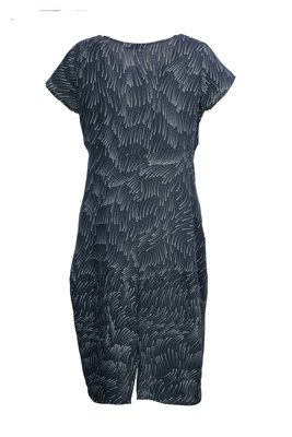 Blueberry kleding, jurk 9312 minnow print donkerblauw