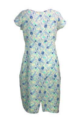 Blueberry kleding, jurk 9312 splash print beige