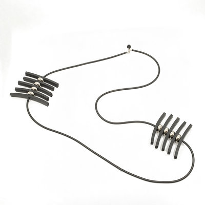 Baldino rubberen ketting zwart E509