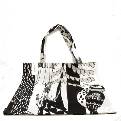 Marimekko tasje zwart wit