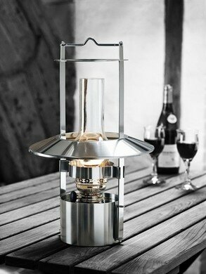 Stelton Scheepslamp, olielamp groot RVS, 44 cm hoog, model 1001