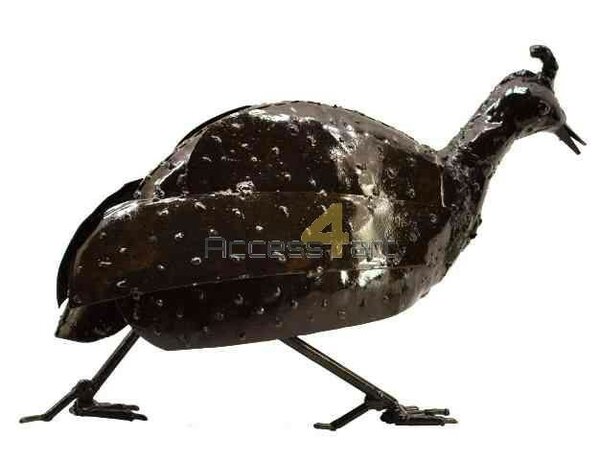 Metalen Parelhoen middel lopend, metalen vogel | Birdwoods