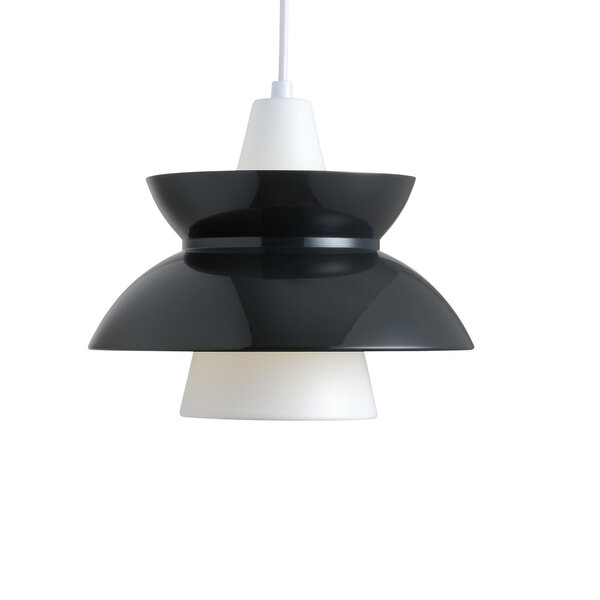 Louis Poulsen Doo-Wop hanglamp, verlichting, Donker grijs en wit