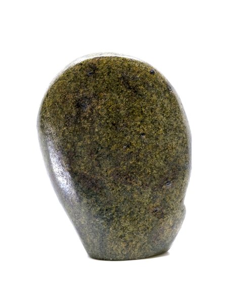 Stenen beeld embryo glad 1 persoon, 9 cm hoog, bruin