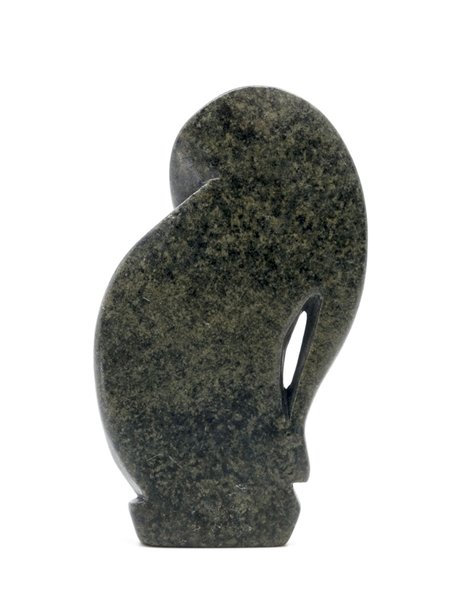 Stenen beeld olifant abstract 1 dier, 10 cm hoog, groen