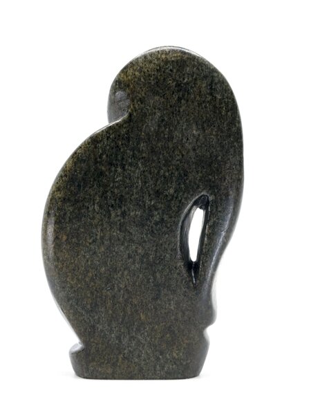Stenen beeld olifant abstract 1 dier, 11 cm hoog, groen