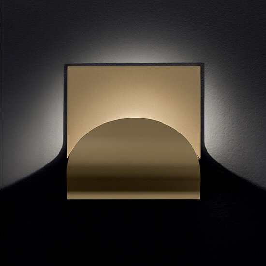 Cini & Nils wandlamp Incontro, wit, mat goud, mat zilver