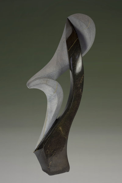 Stenen tuinbeeld uniek, Twisted abstract 