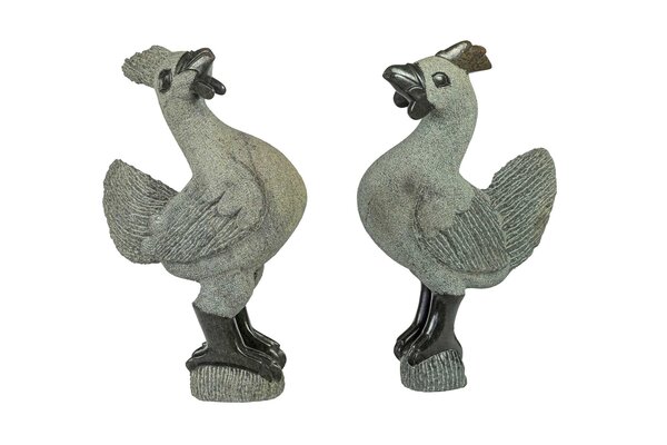 Stenen beeld uniek haan, stenen dier Rooster 46 cm springstone