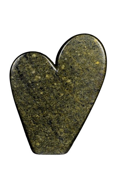 Stenen beeld heart lover 2 personen | 24 cm hoog | groen