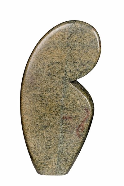 Stenen beeld kissing lover 2 personen | 20 cm hoog | bruin